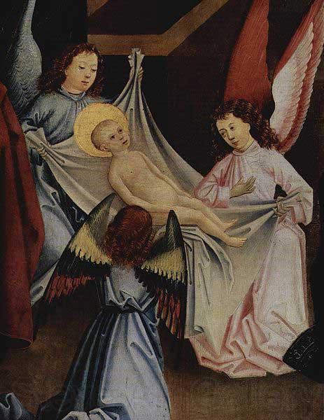 Friedrich Herlin Geburt Christi, Anbetung des Christuskindes Norge oil painting art